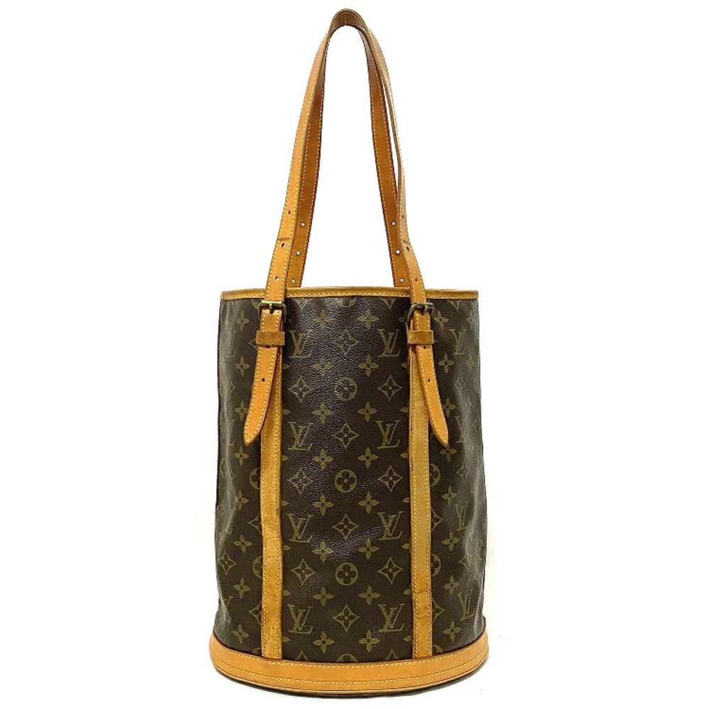 Louis Vuitton Brown Pattern Bag Beige Bucket All Handbag LV Tote over - Picture 2 of 10